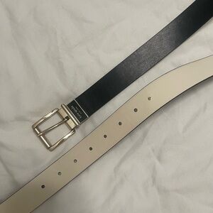 Kate Spade Reversible Leather Belt with Gold Hardware